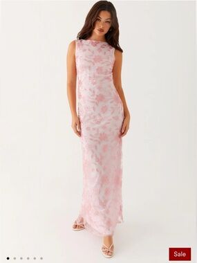 Peppermayo Pink Beaded Wedding Guest Dress